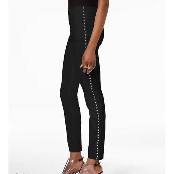 INC International Concepts Women's Black Mid-Rise Side-Stud Skinny-Leg Pant - Picture 1 of 7